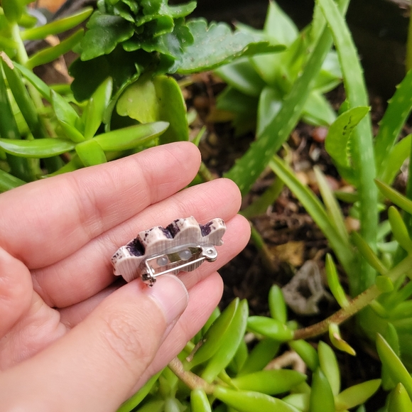 Vintage Celluloid Comedy Tragedy Brooch Pin - Picture 13 of 13